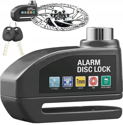 Produktbild von Bremsscheibenschloss mit Alarm für Motorrad und Fahrrad