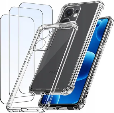 Productafbeelding van ZESTAW: Telefoonhoesje voor Oppo Reno 13 FS 5G | Stootvast, transparant, van glas, 3 stuks