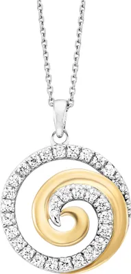 Produktbild von Julie Julsen Anhänger mit Kette 925/- Sterling Silber 45cm mehrfarbig Zirkonia weiß 148250038
