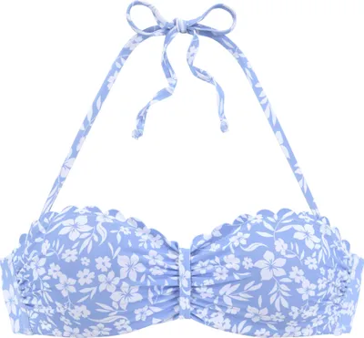 Produktbild von VIVANCE Bügel-Bandeau-Bikini-Top Leni himmelblau-weiß Größe 36 Cup D