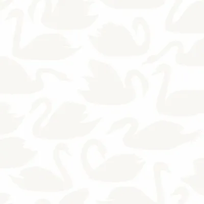 Produktbild von Origin Wallcoverings Tapete Schwäne Weiß 53 cm x 10.05 m