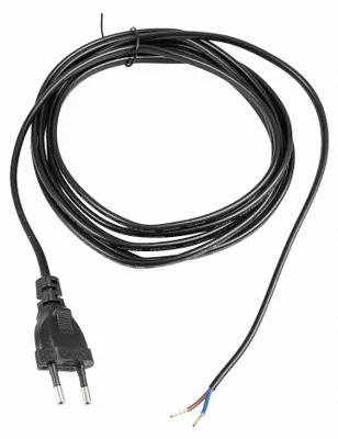 Produktbild von Netzkabel 3 m Eurostecker 300 SW C7 schwarz offenes Ende