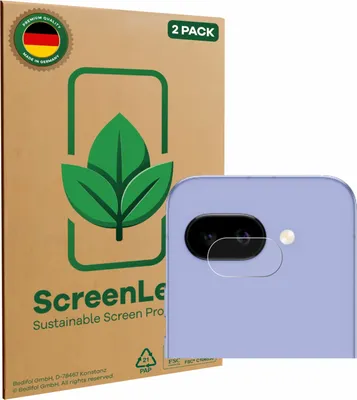 Produktbild von 2x ScreenLeaf Schutzfolie für Google Pixel 9a (NUR Kameraschutz) nachhaltiger Displayschutz Display Schutz Folie Klar Transparent