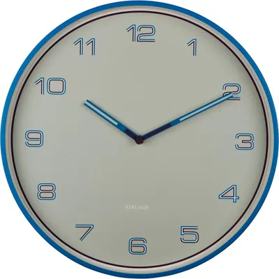 Produktbild von Karlsson - Wanduhr Lined Numbers - Blau - Ø40cm