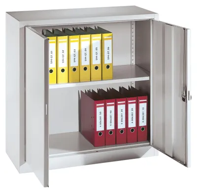 Produktbild von C+P Flügeltürenschrank Serie 13, H1000xB935xT400mm, 7035/7035