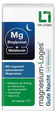 Immagine prodotto di Magnesium-Loges Buona notte con melatonina, capsule, 60 pezzi