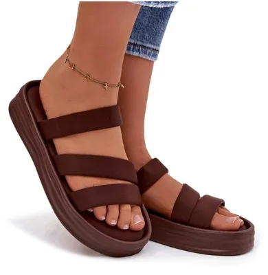Produktbild von Material Damen Plattformsandalen mit Riemen Schokoladen Liorine 41