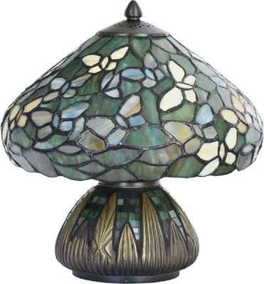 Produktbild von Casa Padrino Luxus Tiffany Tischleuchte Mehrfarbig Ø 25 x H. 23,5 cm - Schreibtischleuchte - Wohnzimmer Deko Leuchte - Tiffany Leuchten