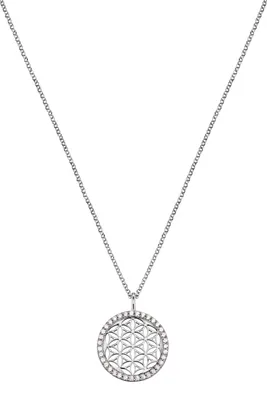 Produktbild von Engelsrufer ERN-LILLIFL-ZI Damen Collier Lebensblume Silber weiß 50 cm