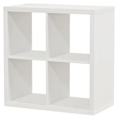 Image de Étagère Ikea Kallax, bibliothèque, étagère murale, séparateur de pièce en blanc (77 x 77 cm)