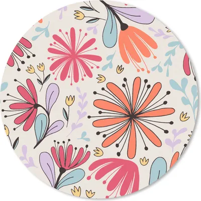 Produktbild von MuchoWow® Mauspad Mousepad Blumen - Regenbogen - Design 50x50 cm - Mousepads - Maus Mat - Pad - Mausunterlage - Vinyl
