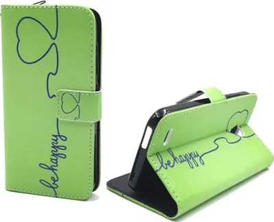 Produktbild von Handyhülle Tasche für Handy Vodafone Smart Prime 6 Be Happy Grün