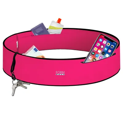 Produktbild von Formbelt Multifunktionaler Laufgürtel mit Reißverschluss, Universelle Handy Lauftasche für Laufen, Jogging, Fitness & Sport-Pink-XS