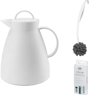 Zdjęcie produktu dla alfi DAN Isolierkanne – Vorteilsset mit Reinigungsbürste CLEAN FIX 30 cm + CLEAN TABS (20 Stück)