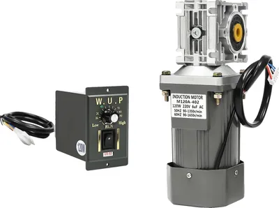 Obrázek produktu pro Motor se šnekovou převodovkou, výkon 120 W, napětí AC 220 V, otáčky 1650 ot/min, kompaktní rozměry, jednofázový provoz