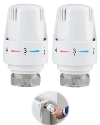Obrázek produktu pro Sada dvou termostatických hlavic pro radiátory, závit M30 x 1,5