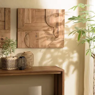 Produktbild von SANDY – Wanddekoration 98 x 80 cm aus recyceltem Kiefernholz
