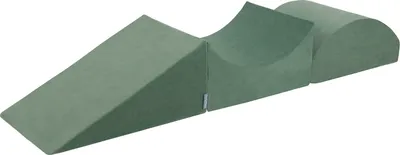 Produktbild von KiddyMoon Velvet Spielplatz Aus Schaumstoff Element Zwickel/Rampe/Kopfteil/Stüfchen Für Hindernisläufen Und Bällebad Für Babys Und Kinder, Waldgrün