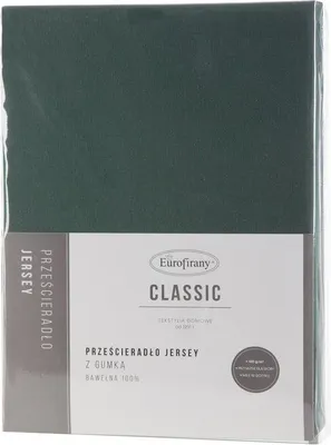 A packaged green bedsheet.