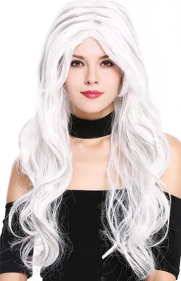 Produktbild von WIG ME UP Perücke lang Mittelscheitel Grau Weiß Mix 91529-ZA60+ZA68A