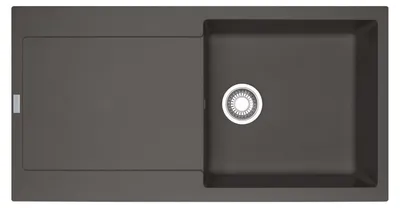 Produktbild von Franke Maris MRG 611-97 Einbauspüle Schiefergrau Fragranit für Unterschrank ab 60 cm, Druckknopf - INKL.