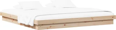 Obrázok produktu pre Rám postele Prírodná 200 x 200 cm Masívne borovicové drevo