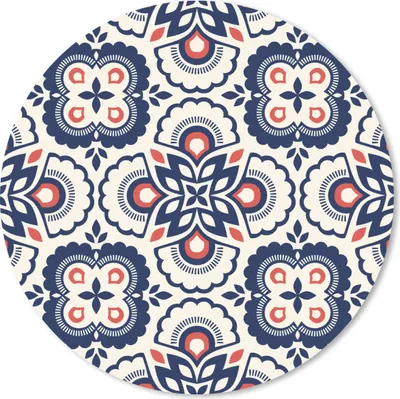 Produktbild von MuchoWow® Mauspad Mousepad Blumen - Retro - Design 50x50 cm - Mousepads - Maus Mat - Pad - Mausunterlage - Vinyl