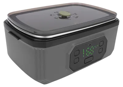 Obrázok produktu pre Elektrický obedový box Nabíjateľný bezdrôtový veľkokapacitný rýchly ohrev Prenosný ohrievač obeda 1600ML (24000mah batéria)