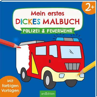 Produktbild von arsEdition Mein erstes dickes Malbuch ab 2 – Polizei & Feuerwehr
