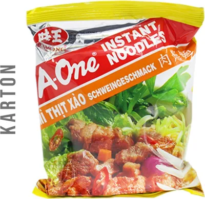Produktbild von A-One Instantnudeln Schwein Geschmack Mit Thit Xao 30x85g