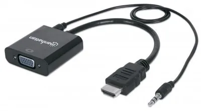 Obrázok produktu pre Manhattan 151450, 0,3 m, HDMI + 3.5mm, VGA (D-Sub), Samec, Samica, Priamy