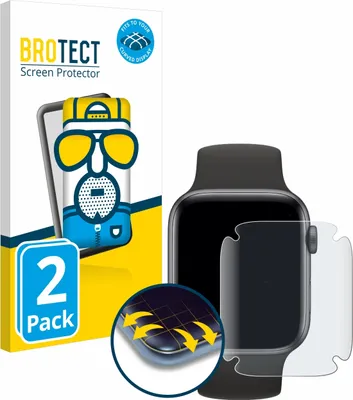 Produktbild von 2x BROTECT Fullscreen Schutzfolie für Apple Watch SE (40 mm) Displayschutz Folie Fullcover Matt Entspiegelungsfolie