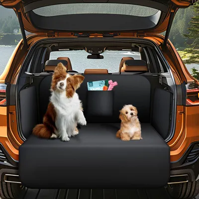 Image de AiQInu : protection de coffre pour chien avec côtés et rebord, couverture universelle pour chien, tapis de protection pour coffre de voiture, imperméable, antidérapant, résistant aux griffures