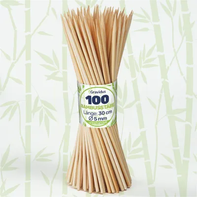 Produktbild von Bambus Splittstäbe 30 cm – Pflanzstäbe Rankhilfe für Garten & Topf