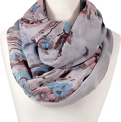 Produktbild von XXL Schlauchschal Infinity Loop Schal Rundschal Blumen Flower Tube Scarf Damen