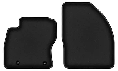 Produktbild von Velours-Fußmatten Vorne für Ford Focus MK2 2006-2010 (Cabrio) – 2-tlg, Schwarz, passgenau – Wielganizator DURBAN