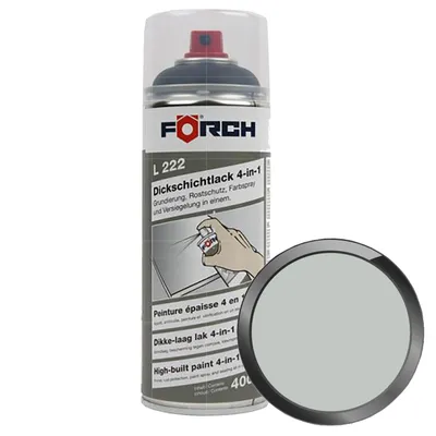 Produktbild von FÖRCH L222 Dickschichtlack 4in1 RAL 7035 LICHTGRAU 400ml Grundierung Rostschutz Versiegelung