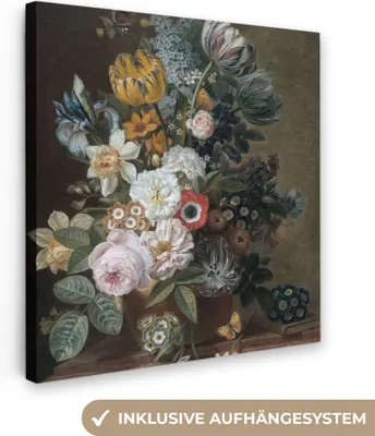 Obrázek produktu pro OneMillionCanvasses® - Obraz na plátně - Zátiší s květinami - Malba od Eelke Jelles Eelkema, nástěnná malba, nástěnné dekorace obrazy obývací pokoj, 90x90cm