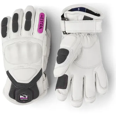 Produktbild von Hestra Kinder Handschuh Impact Racing - 5 Finger Weiß