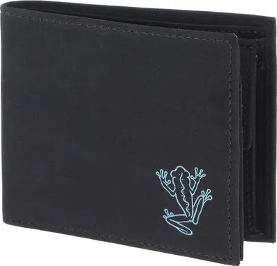 Produktbild von oxmox Geldbörse New Cryptan RFID Protect Querscheinbörse Frog 2.0 Print Cyan Black schwarz