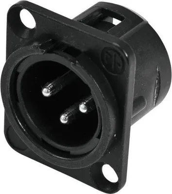 Produktbild von NEUTRIK XLR Einbaustecker 3pol NC3MDL-1-BAG (30200562)