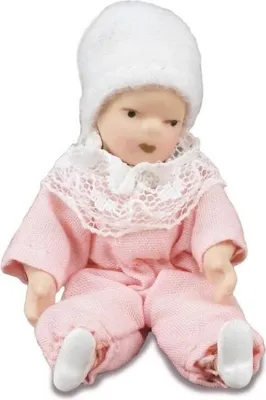 Produktbild von Baby Miniatur Figur in Rosa – Sammler Miniaturbaby