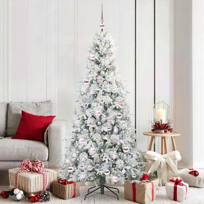 Immagine prodotto di Maison Exclusive - Albero di Natale artificiale pieghevole, bianco, 180 cm, in PE e PVC