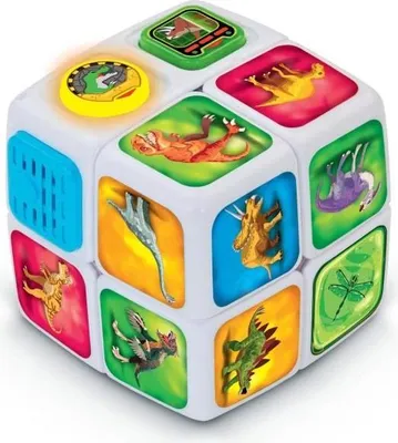 Zdjęcie produktu dla Kostka Edukacyjna VTECH Dinozaury, Interaktywna, Mówiąca, 4-8 Lat, Nauka o Dinozaurach i Skamielinach