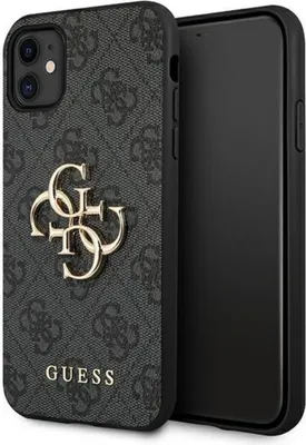 A smartphone case with a patterned design and a prominent logo.