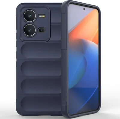 Produktbild von VIVO V25 5G Hülle, Weich TPU Silikon Stossfest Anti-rutsch Schutzhülle für VIVO V25 5G Dunkelblau
