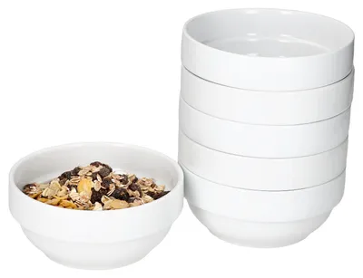 Produktbild von 6er Set Tommy Schale Ø14,2cm weiß 360ml Porzellan stapelbar