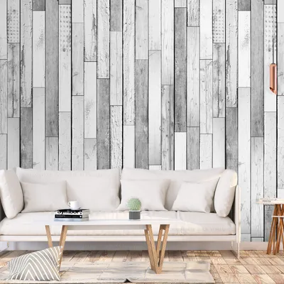 Zdjęcie produktu dla PURO TAPETE - realistyczna tapeta bez powtórzeń i przesunięć 10m rolka tapety z włókniny nowoczesny design fototapeta - efekt drewna deski szary f-C-0372-j-d