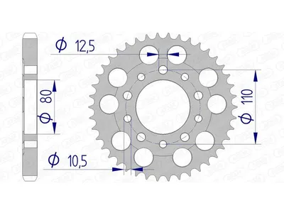Produktbild von AFAM Kettenrad Alu Standard - 530