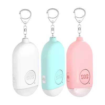 Produktbild von Personenalarm 130 dB USB aufladbar mit LED-Taschenlampe Wasserdichte Funktion Selbstverteidigung für die persönliche Sicherheit von Frauen,Kindern,Senioren,rosa
